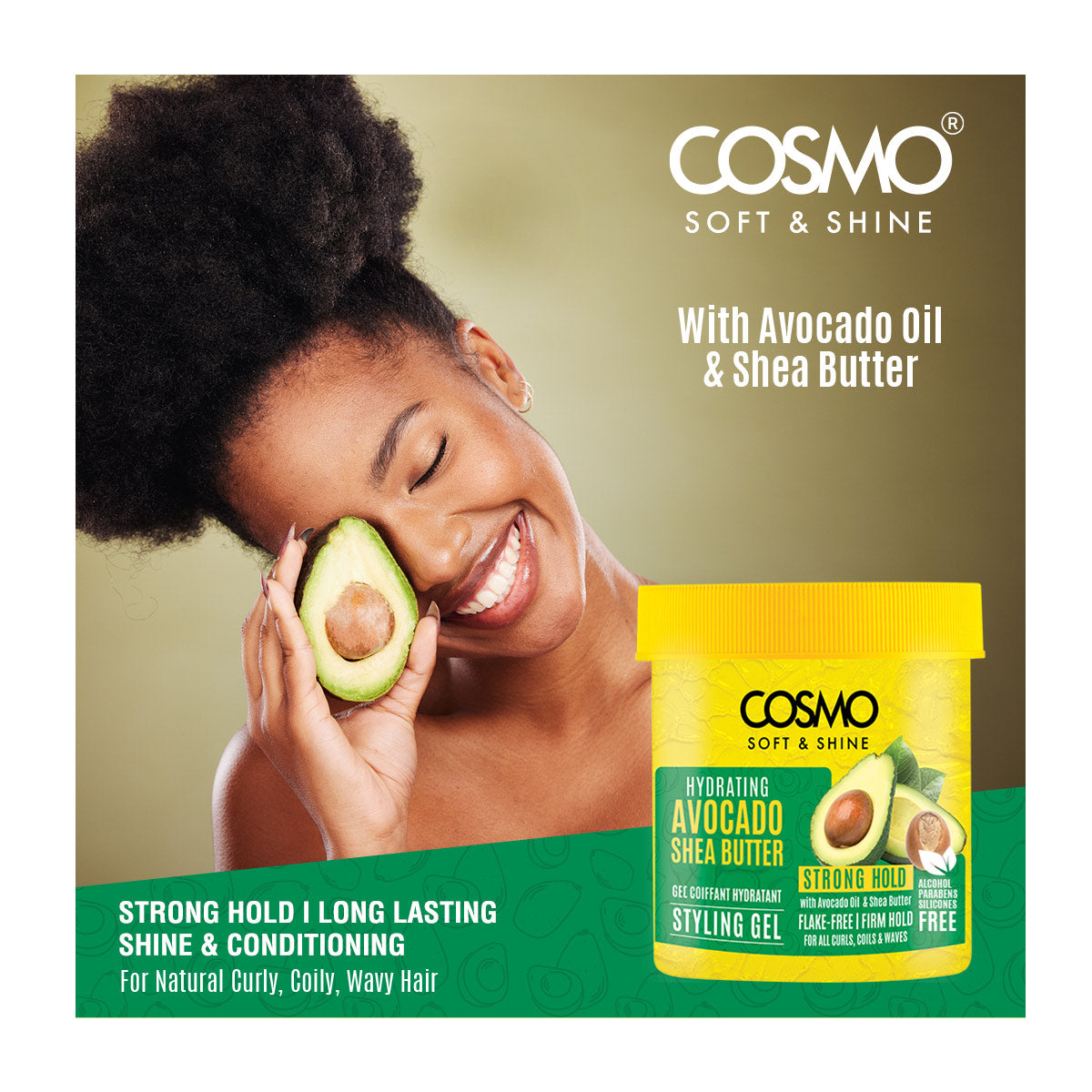 Soft & Shine Hydrating Avocado & Shea Butter Styling Gel